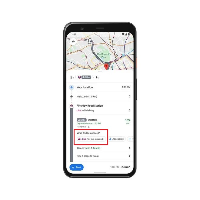 Google Maps atualiza e mostra se ônibus ou metrôs estão lotados