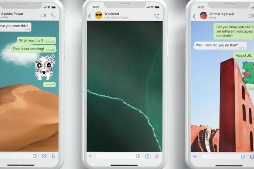 WhatsApp disponibiliza papéis de parede diferentes para cada conversa e pesquisa por figurinhas